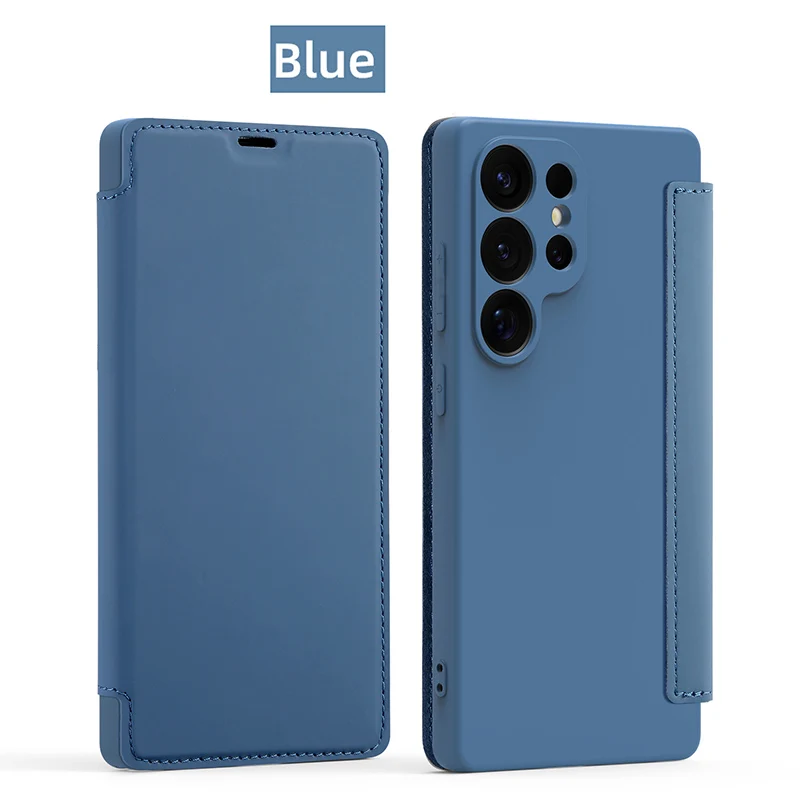 Ultimate 360° Liquid Silicone Flip Phone Case with Wallet and Stand
