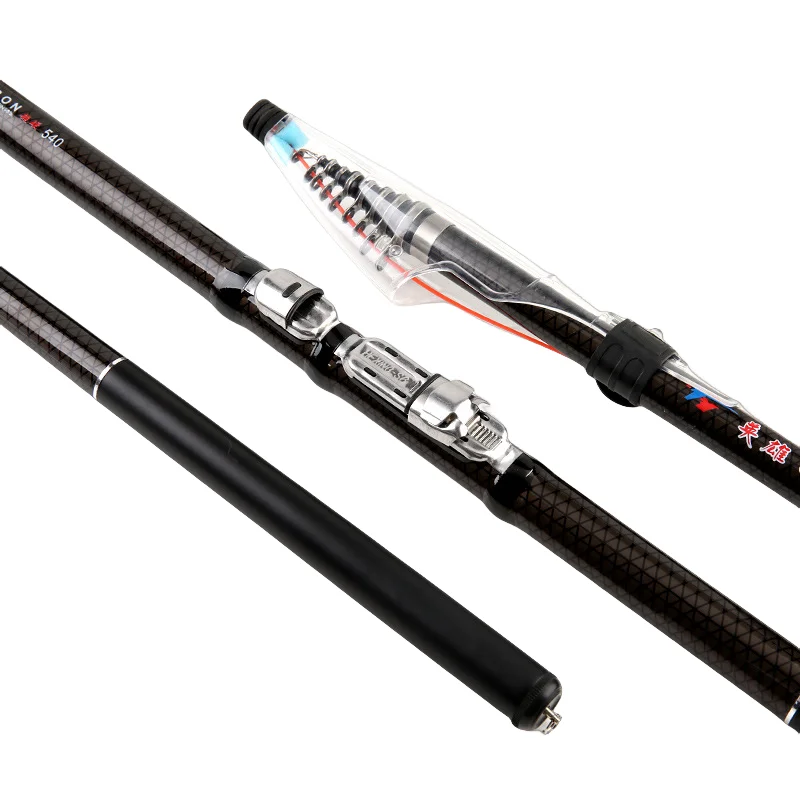 Fishing rod Fishing tackle Telescopic carbon fishing rod 2.7m 3.6m 4.5m 5.4m 6.3m ultralight rock fishing rod telescopic rotating tackle