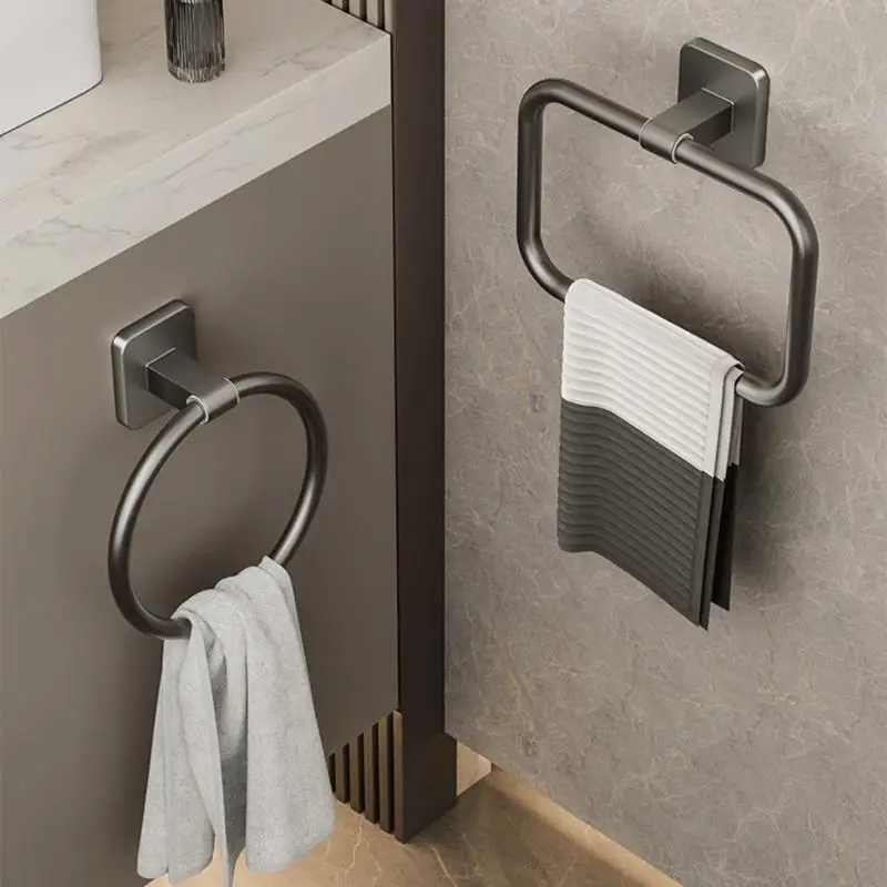 Pivoted Towel Rings Wall Mounted Bathroom Hardware Roation Hand Towel Holder Outdoor Rack Upgrades for Bathroom 95AA