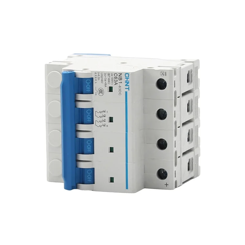 

CHNT NB1-63DC DC circuit breaker MCB type C 4P Icu6kA DC1000V