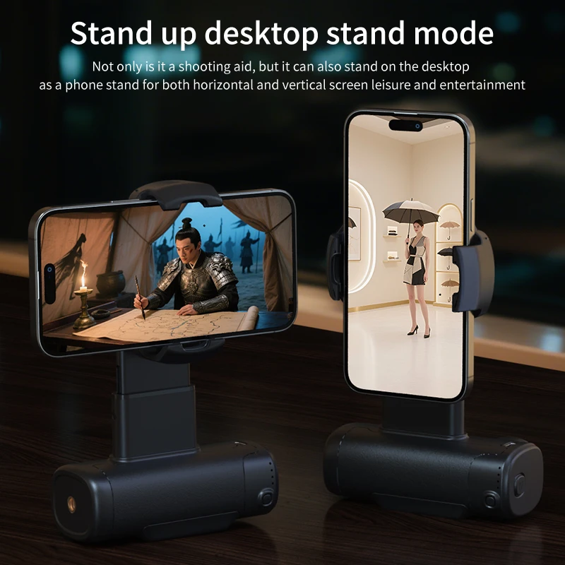 Enhanced Bluetooth Selfie Grip with Photography Light and Auto-Rotate Stabilization