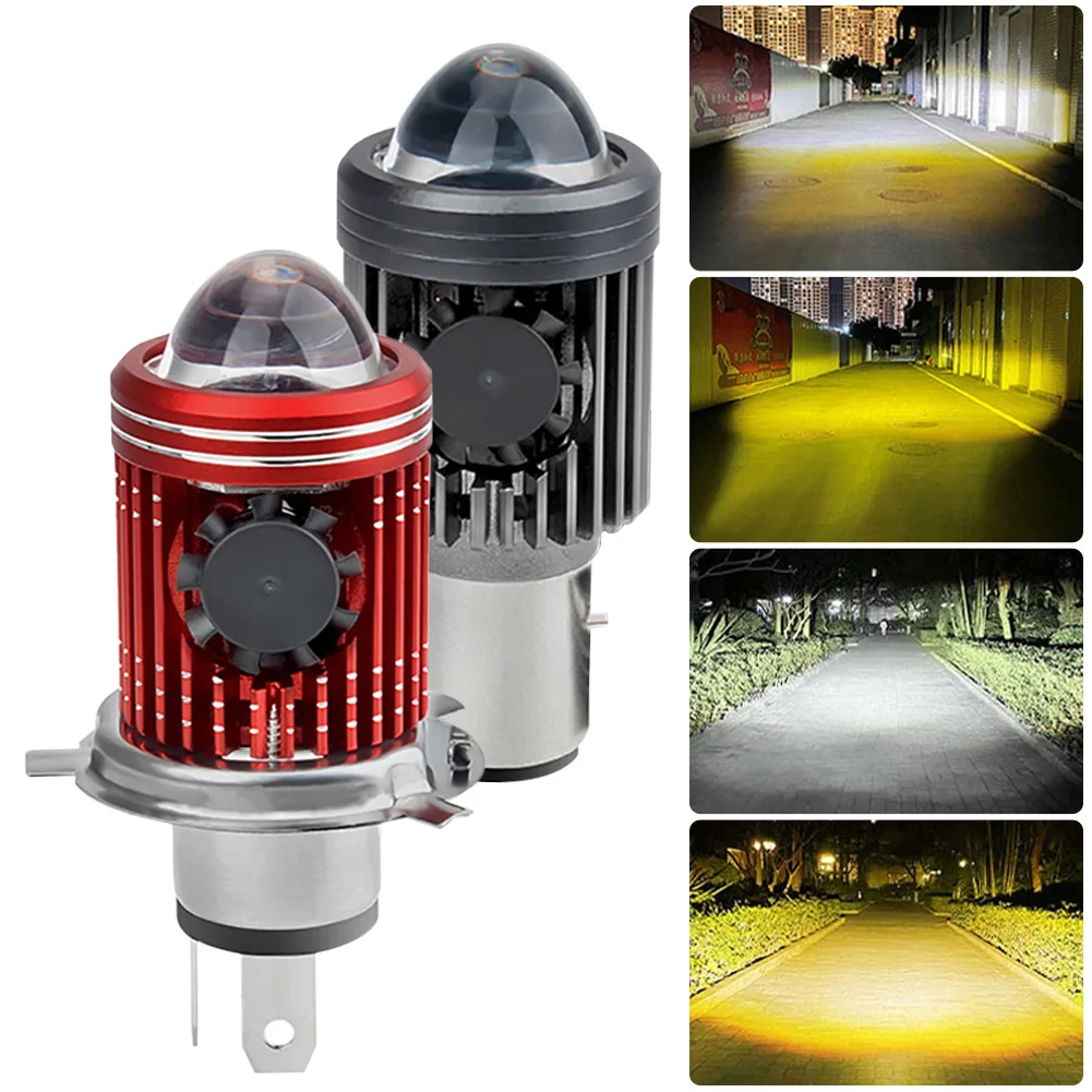 

H4/H6 12V LED Motorcycle Headlight Bulb 10000LM Super Bright Spot Llights Motor LED White Amber Fog Lamp Motorcycle Parts