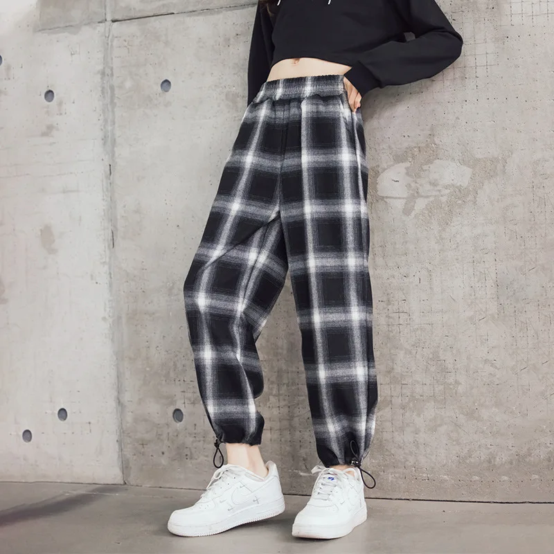 

Teenage Girls Plaid Pants Autumn Kids Fashion Harem Pants Children Casual Long Trousers Kids Bottoms Clothes 4 6 8 10 12 13 Year