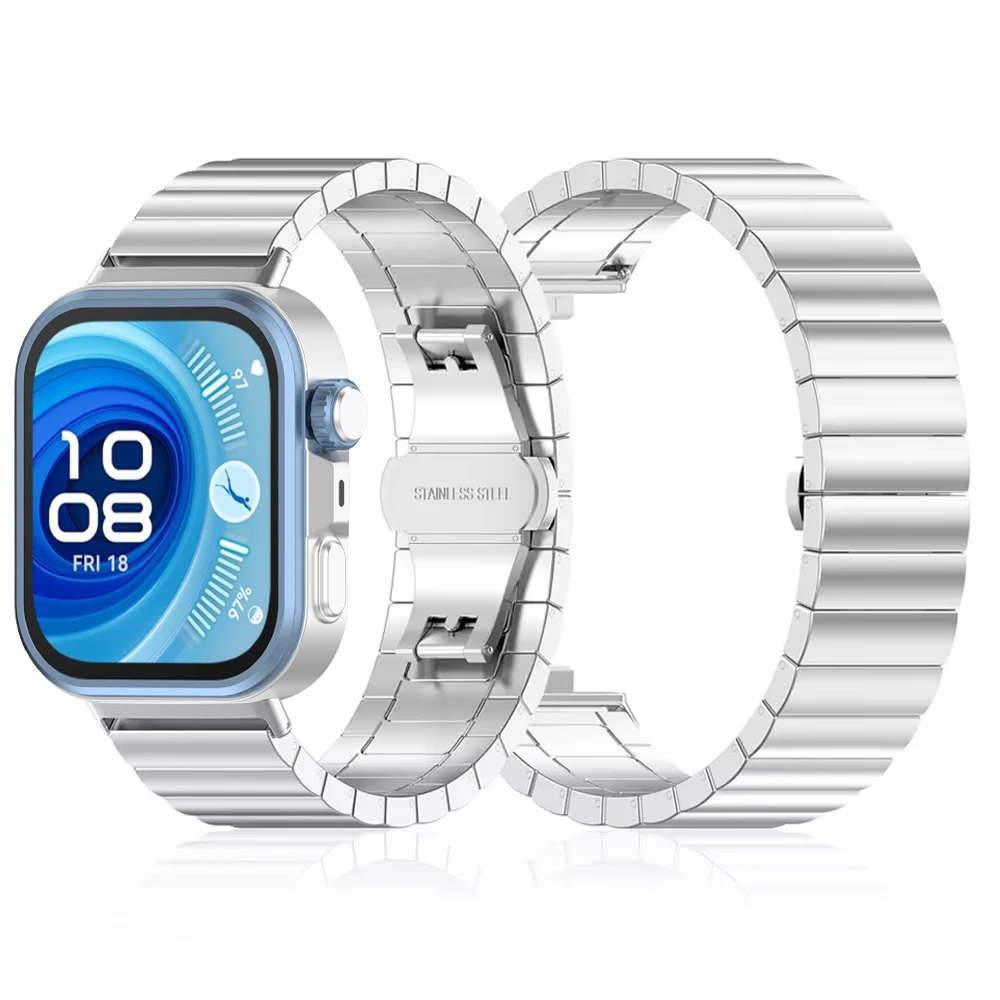 Premium Stainless Steel Wristband for Smartwatches - Elegant Metal Strap and Bracelet