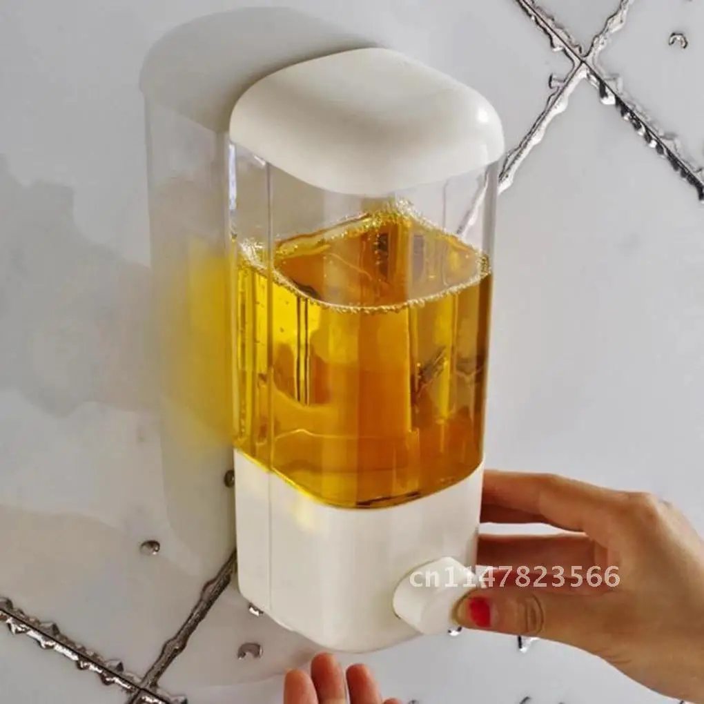 New Portable Kitchen Bathroom Hotel Soap Dispenser Wall Mount Suction Cup Shampoo Shower Dispenser Single Lotion Soap Dispenser