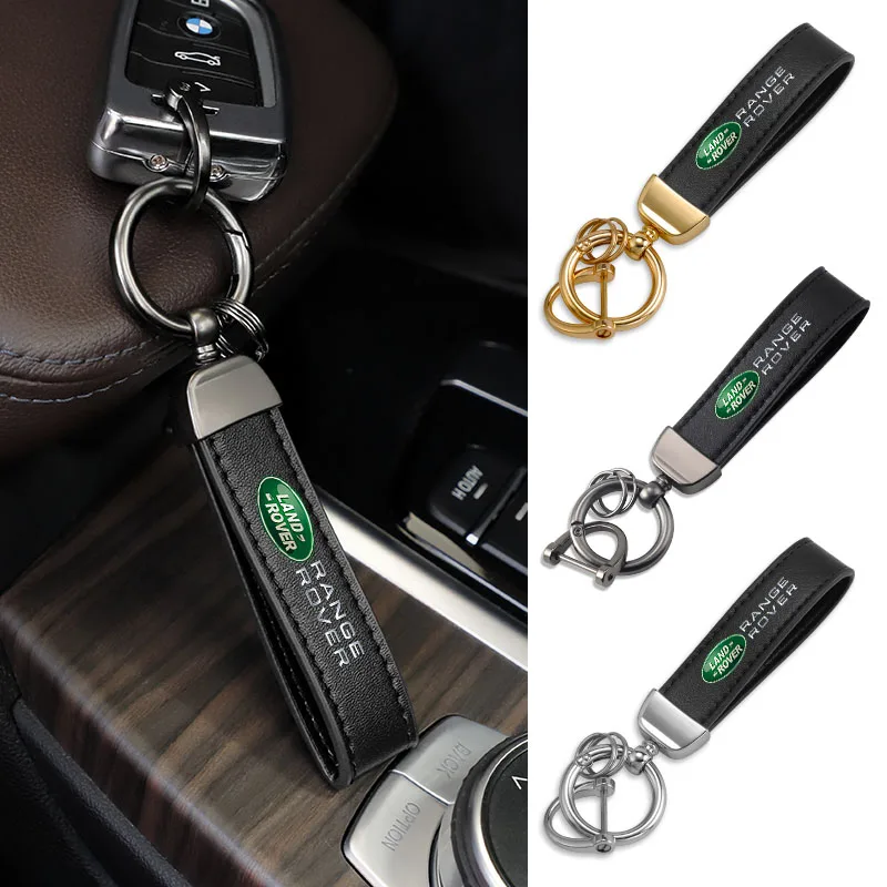 Leather Car Emblem Keychain Key Ring High Quality Metal Keyring For