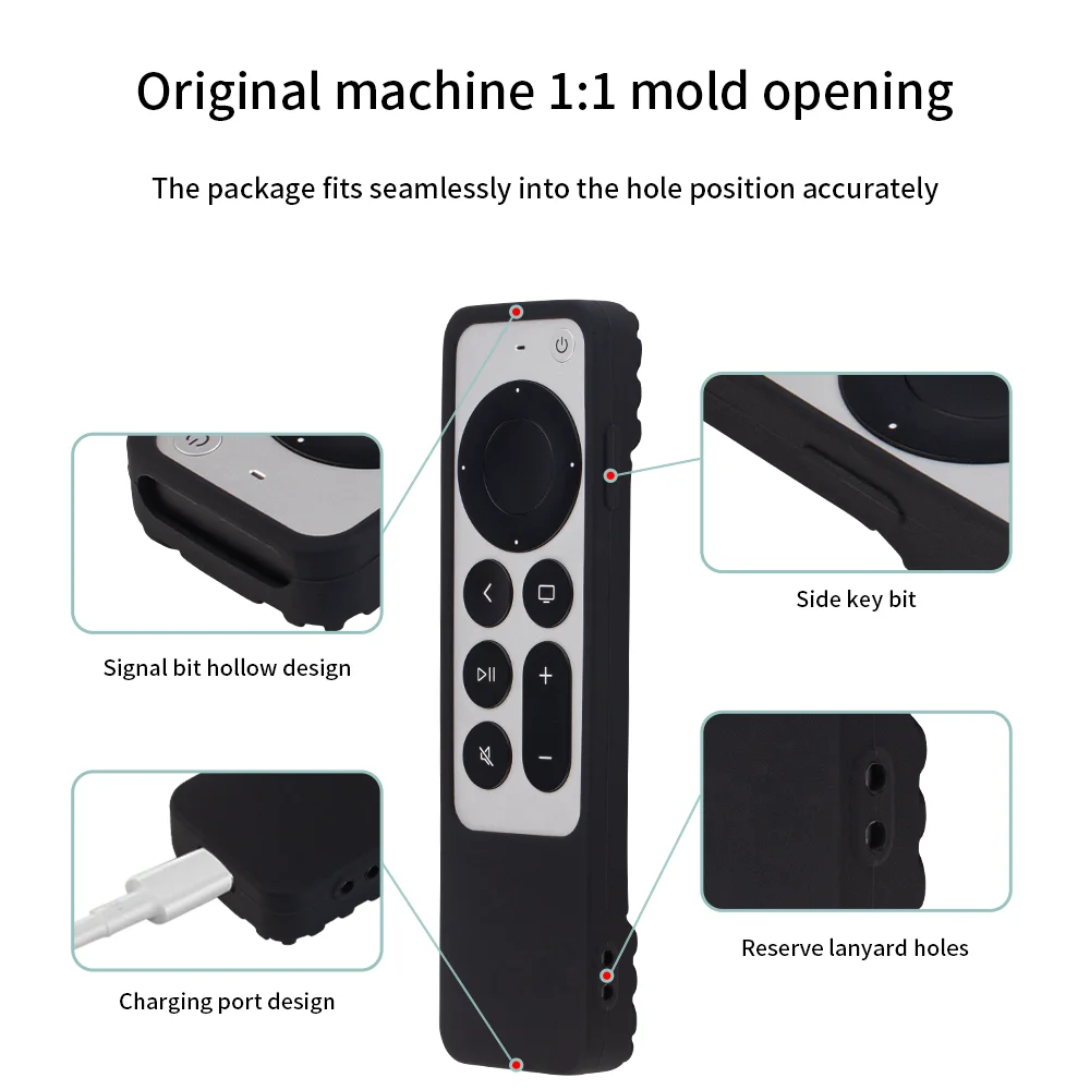 Silicone Remote Control Skin For Apple TV 4K Siri Remote Protective Cover Case TV Accessories