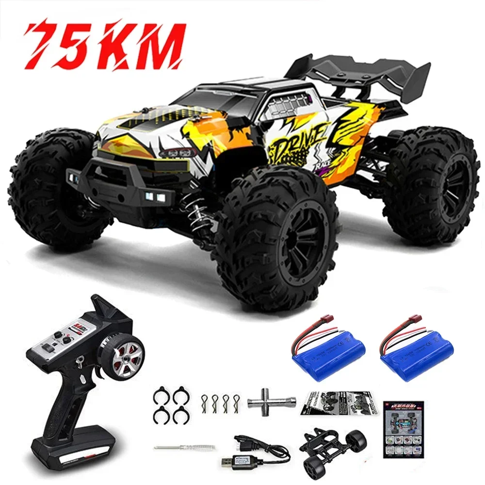 1:16 75KM/H or 50KM/H 4WD RC Car with LED Remote Control Cars High Speed Drift Monster Truck for Kids Vs Wltoys 144001 Toys 4