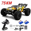 1:16 75KM/H or 50KM/H 4WD RC Car with LED Remote Control Cars High Speed Drift Monster Truck for Kids Vs Wltoys 144001 Toys 4