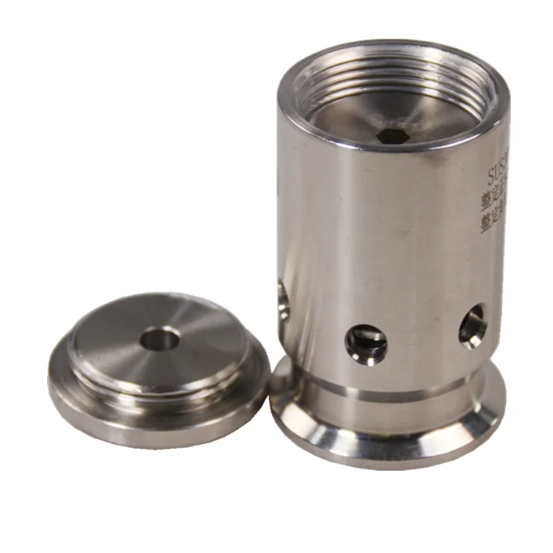 Тройной зажим WZJG 1,5 дюйма, внешний диаметр 50,5 мм, нержавеющая сталь 304, 0-1/2/3 бар, регулируемый клапан сброса давления, вакуумный клапан