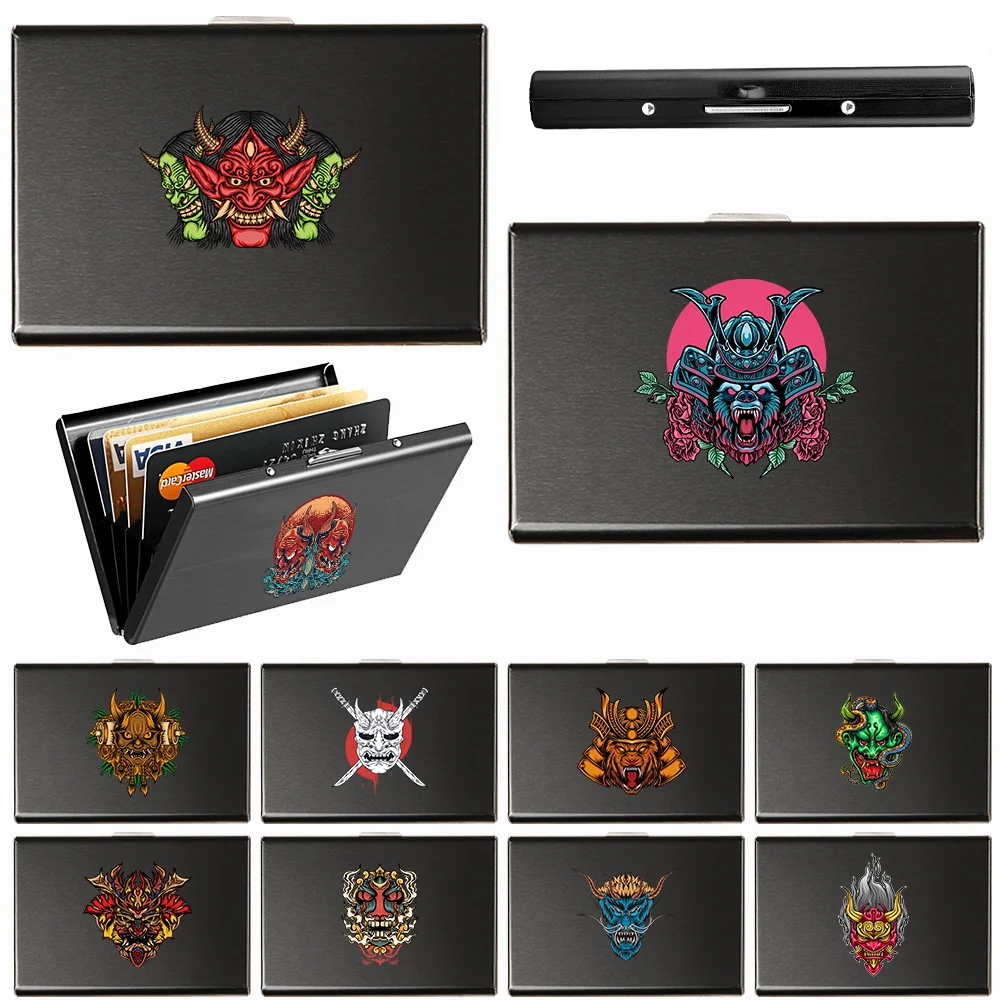 Card Holder Anti-theft Credit Bank Card Holder Wallet Luxury Men Money Bag Monster Print ID Case Slim Mini Small Money Wallets men s wallets genuine leather wallet rfid anti theft male business card holder travel money bag purse zipper wallet men