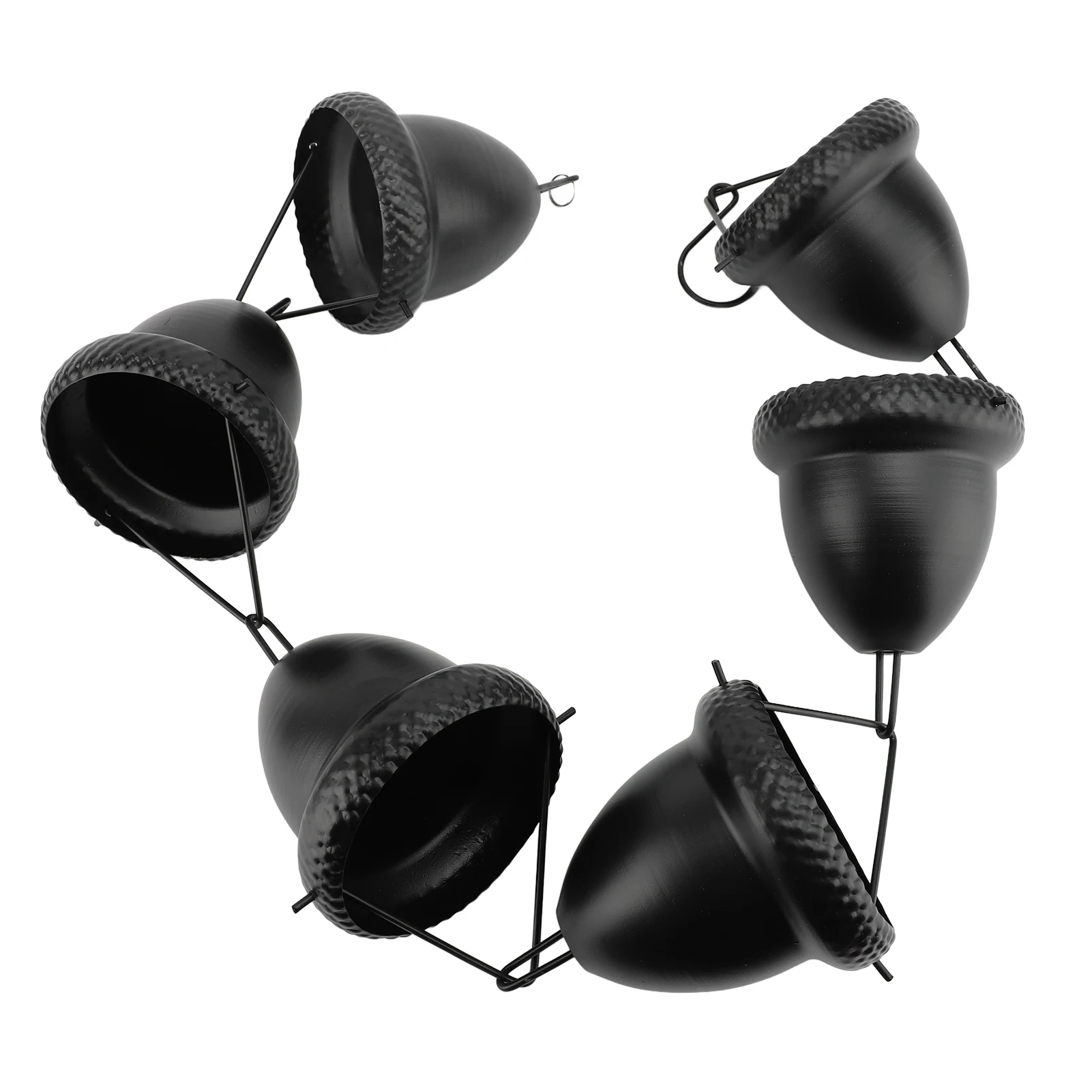 Rain Chain Acorn Large Cup Rain Catcher Chain 3.28ft Length Replacement Downspout for Gutters Garden Outdoor Decor Black