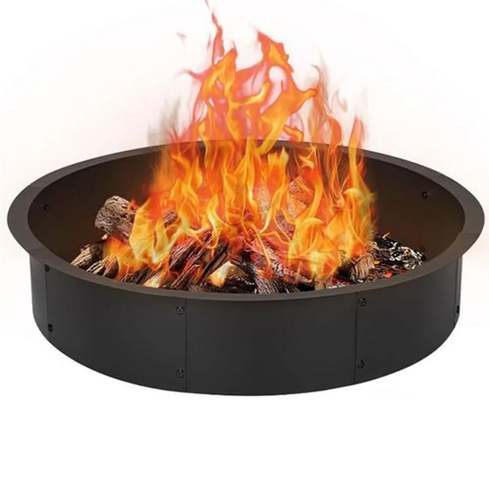 Fire Pit Ring Insert 39 Inch for Outside Wood Burning DIY Camping
