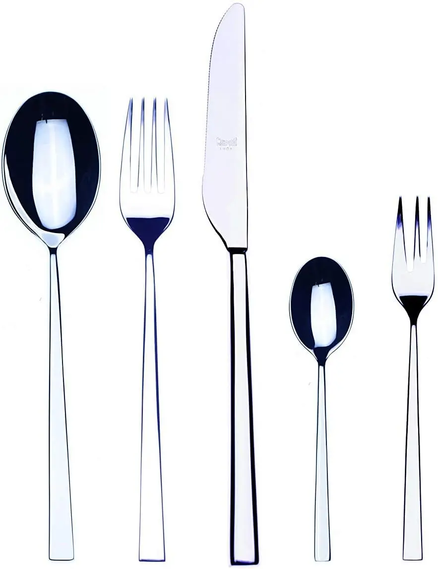 Atena 20-Piece Durable 18/10 Stainless Steel American Style Flatware Cutlery Set for Fine Dining, Dishwasher Safe Service for 4