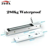 5YOA แม่เหล็กไฟฟ้าล็อคประตู ล็อคประตูอิเล็กทรอนิกส์ ตัวเปิดประตูไฟฟ้า แรงดูดแม่เหล็กไฟฟ้า สำหรับระบบควบคุมการเข้าออก 6