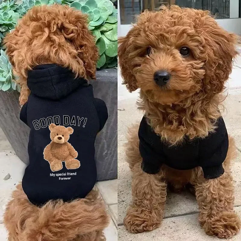 Pet clothes 24new Pet Dog Clothes Cute Cartoon Bear Dog Hoodie For Small Dogs Pullovers Puppy Costumes Chihuahua