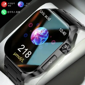 남성용 방수 스마트워치 피트니스 트래커, 스마트 워치 AMOLED 스마트 워치 es, 심박수, 혈액 산소 수면 모니터, 2.04 인치