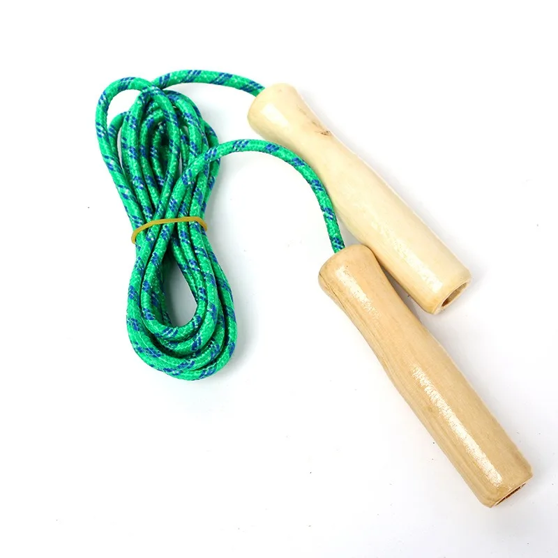 Wooden Handle Skipping Rope for Students Fitness Training Sport Game jump rope 5 Pcs