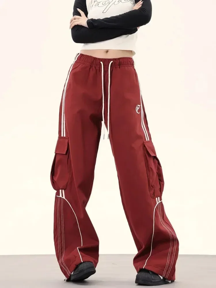 HOUZHOU Vintage Cargo Pants Women Baggy Harajuku Y2k Korean