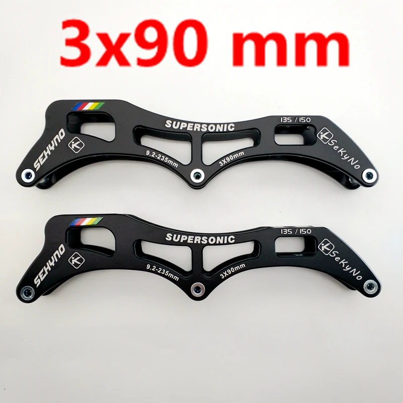 스피드 프레임 초음속 스케이트 휠, 3x90mm, 135-150mm, 90mm, 85A