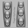 Face Facial Makeup Nailart mold 3d Carving Silicone Template 1