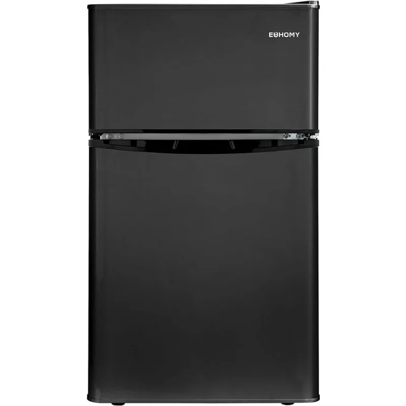 

Mini Fridge with Freezer, 3.2 Cu.Ft Compact Refrigerator with 2 Door, Black