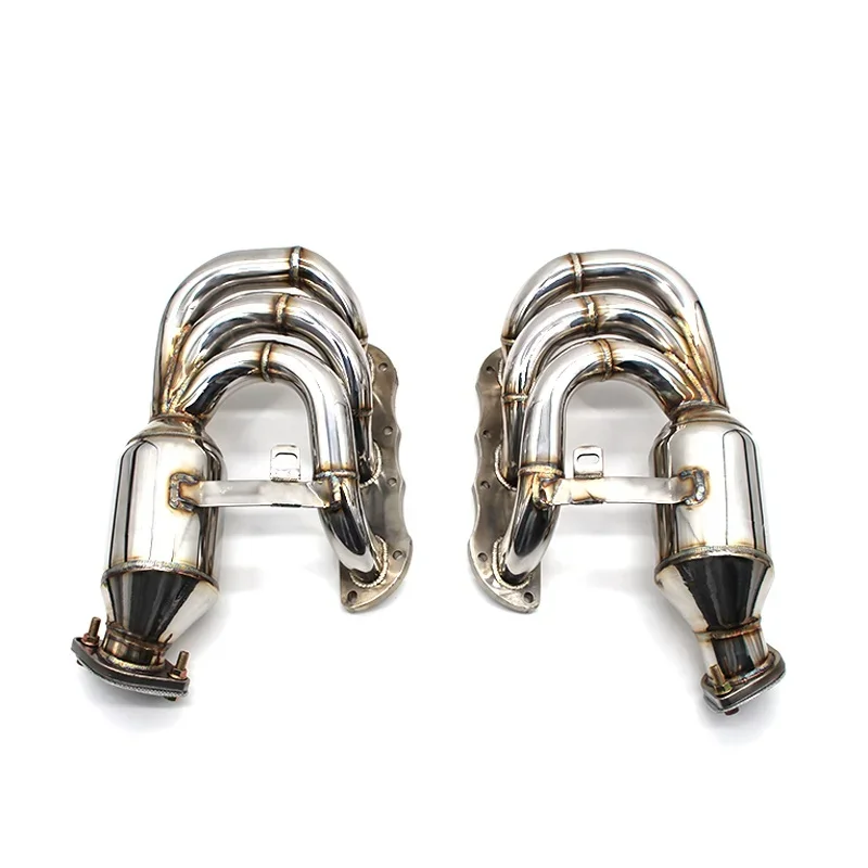 Head Section High flow Pipes branch downpipe Exhaust Pipe with catalyst For Porsche BOXSTER 981 GTS