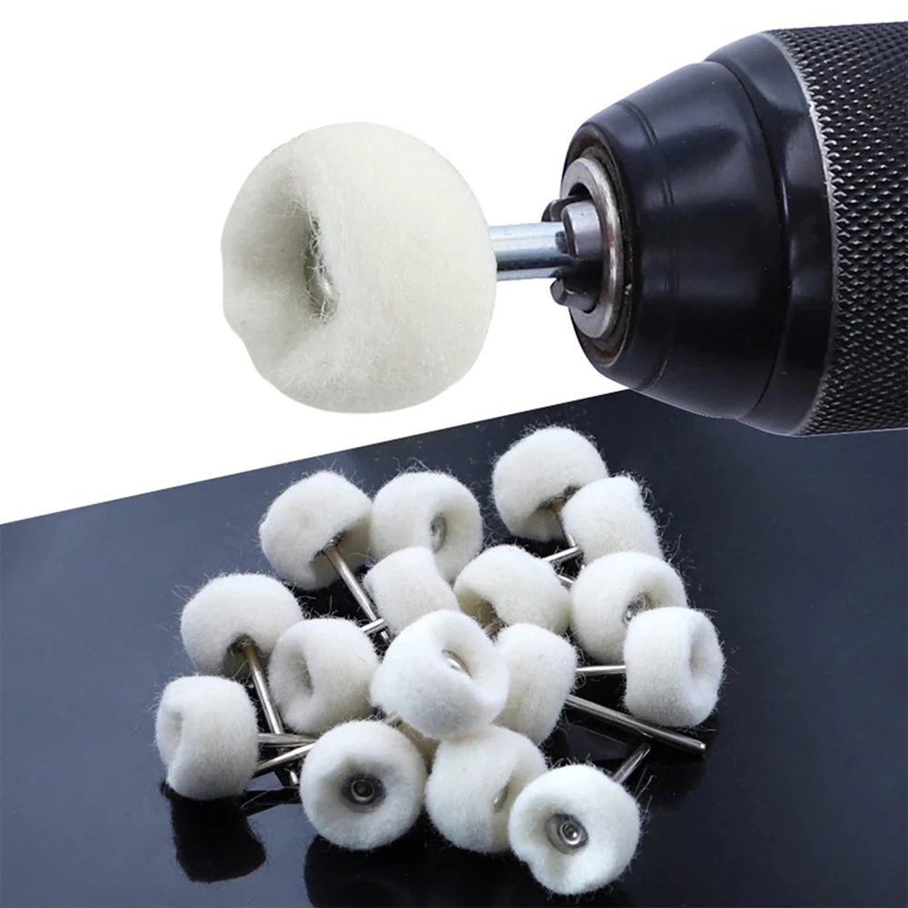 10pcs Cotton Wheel Polishing Buff Buffing Brush  Polish Rotary Drill Bit AU - 2