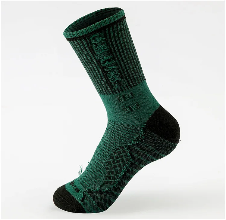 5 Paar Herren-Sportsocken aus 100 % Baumwolle, schwarz, weiß, Spleißfarbe, schweißabsorbierend, geruchshemmend, elastisch, Outdoor-Laufsportsocken – Detail 16