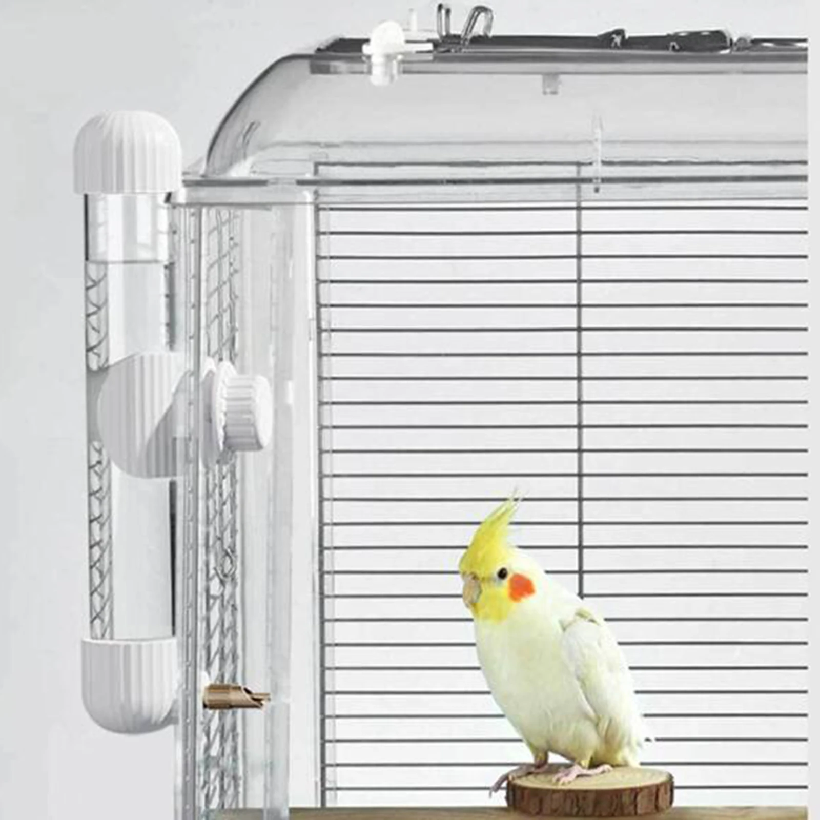Bird Drinker Waterer Automatic Drinking Device Leak Proof Bird Drinker Waterer Water Feeder Portable for Parakeet Conures