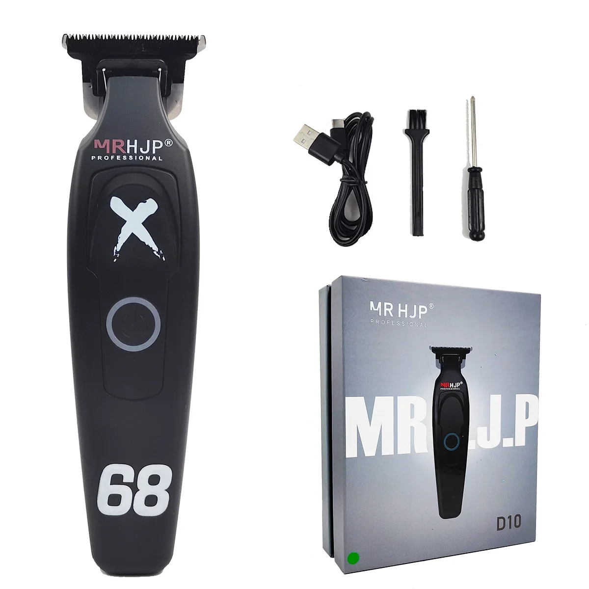 D10 7000RPM 3 Colors Professional Men's Hair Salon Hairdresser Sculpted Push Corner DLC Coating 0 Blades High Speed Low Noise 5