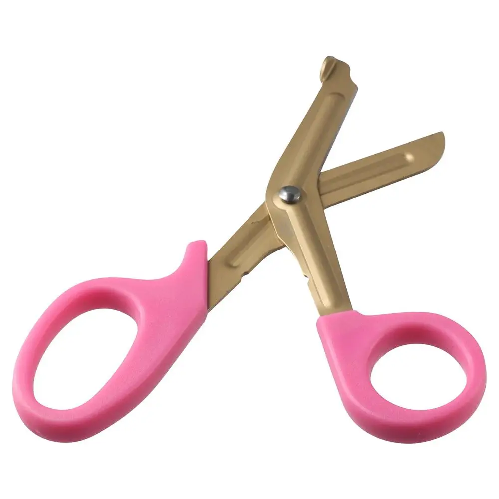 스테인레스 스틸 간호사 가위, 티타늄 도금 붕대 가위, 외상 가위, 일반 용도, 18cm