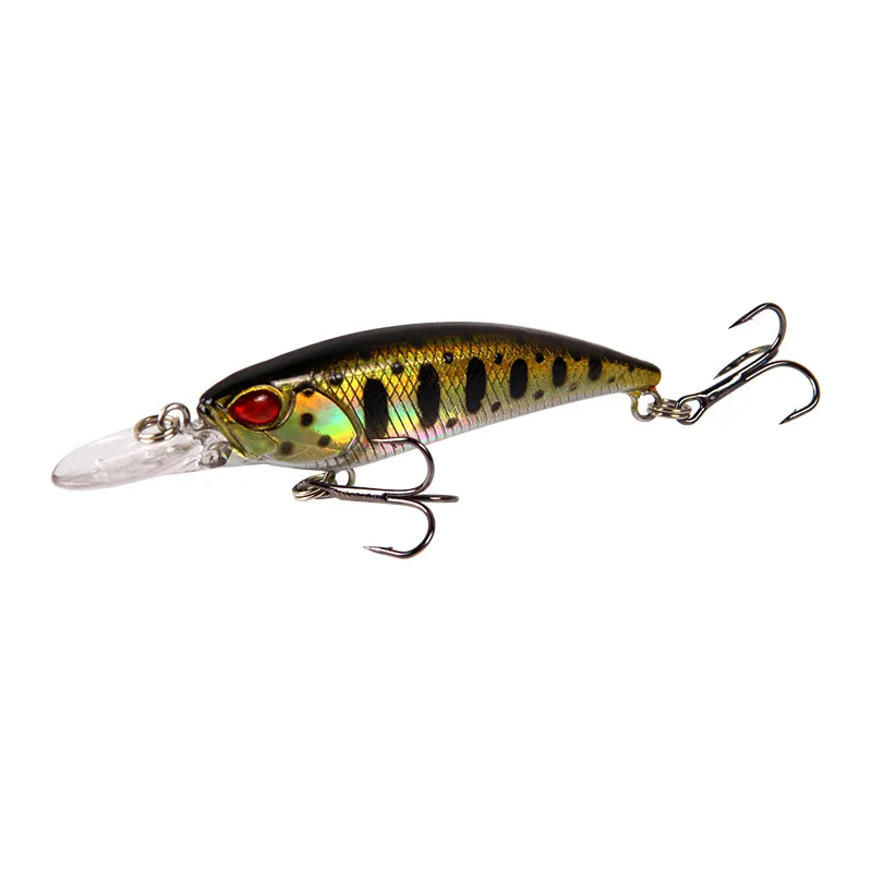 

Minnow Fishing Lure 75mm 5g 3D Eyes Wobbler Artificial Plastic Hard Bait Fishing Tackle Carp Fishing CrankFish Bait