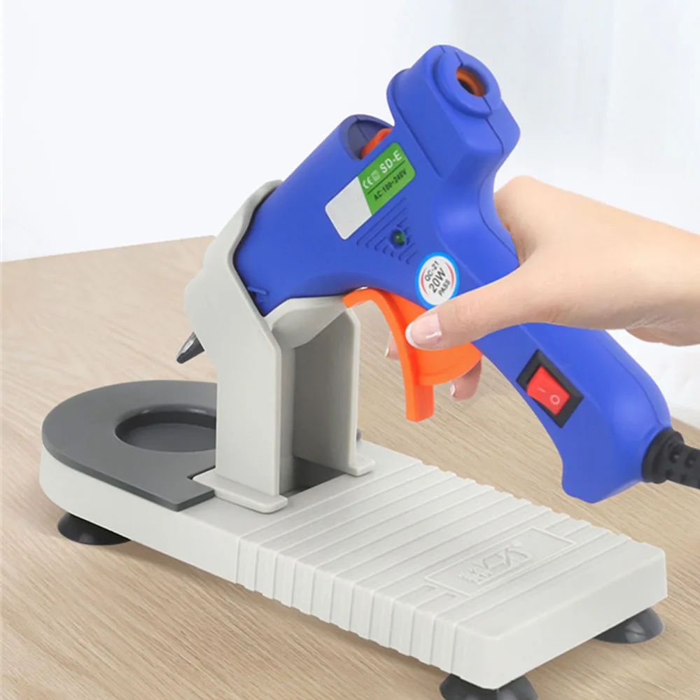 

Handmade DIY Tools Hot Melt Glue Gun Stand Glue Gun Base Universal With Sucker Industrial Guns Holder Gadgets Glue Gun Organizer