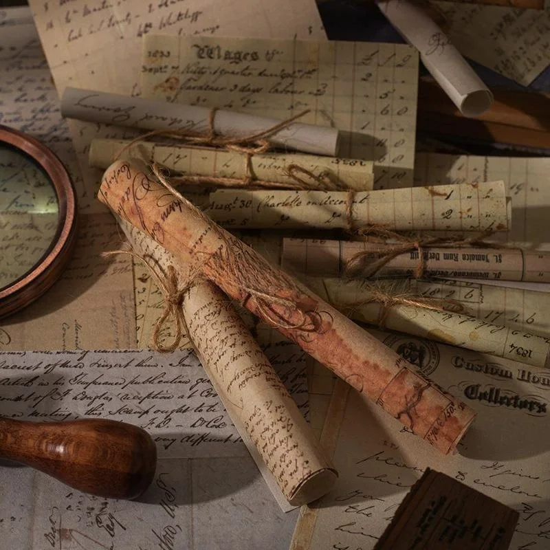 200 Pezzi/1 Lotto di Carta Decorativa Vintage per Scrapbooking, Senza Duplicati, Carta da Diario Stile Vecchio Giornale, Materiale per Fai-da-Te e Cancelleria - immagine 4