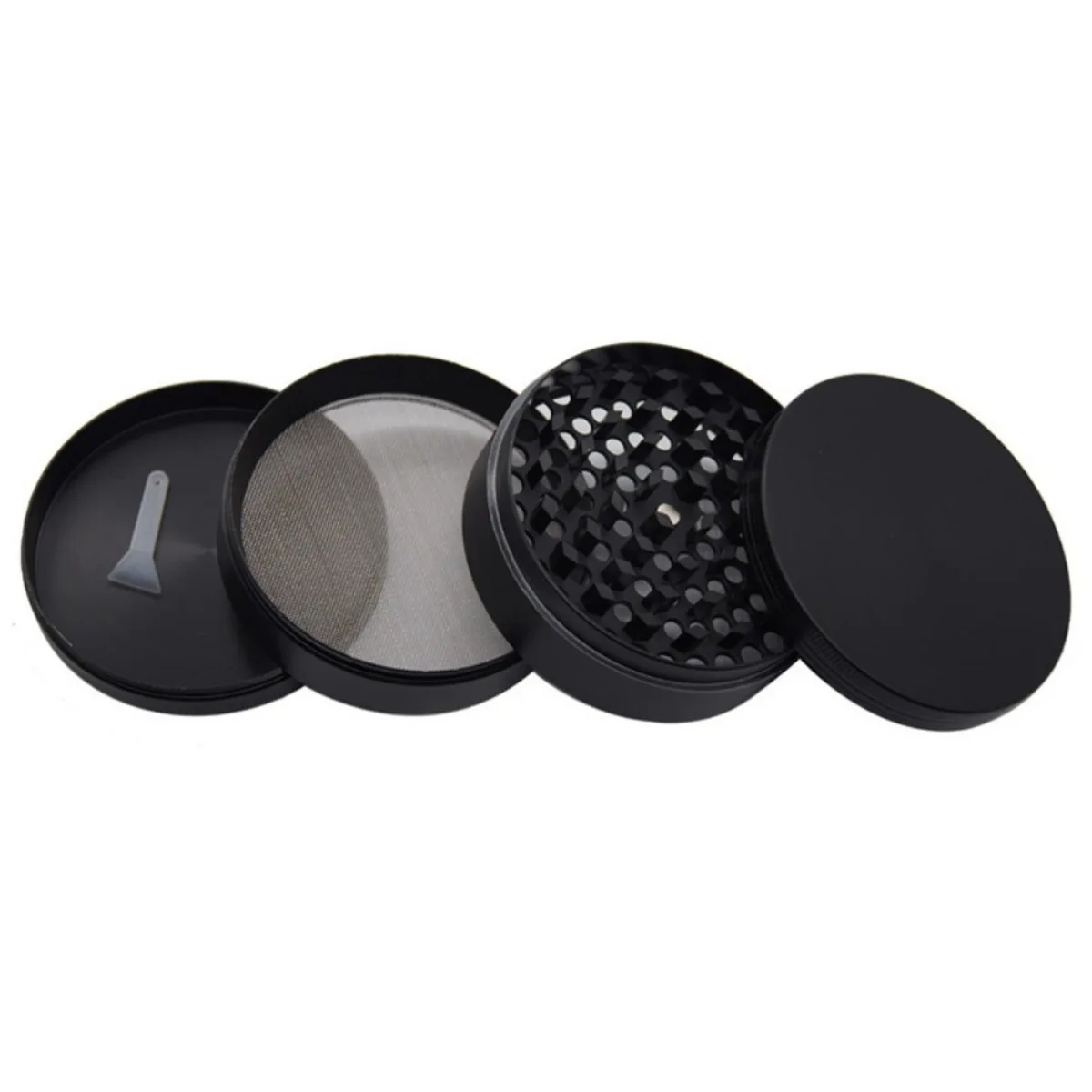 3inch Large Metal Herb Grinder 4-Layers Manual Pepper Spice Mill Salt Mortar Raw Grass Tobacco Grinder Cigarette Smoking Tool