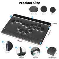Haute42-COSMOX C16S Leverless Controller Joystick Hitbox For Switch Steam Ps4 Ps5 Magnetic Acrylic Panel Arcade 1.5U Keycaps - Image 3