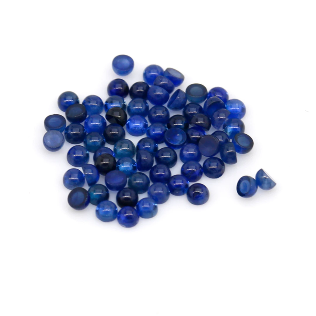 

Natural Loose Gemstones Cabochon Round Cut 0.8-1.5mm Blue Sapphire