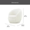Better Homes & Gardens Mira Kids Swivel Chair, Cream Faux Shearling 3