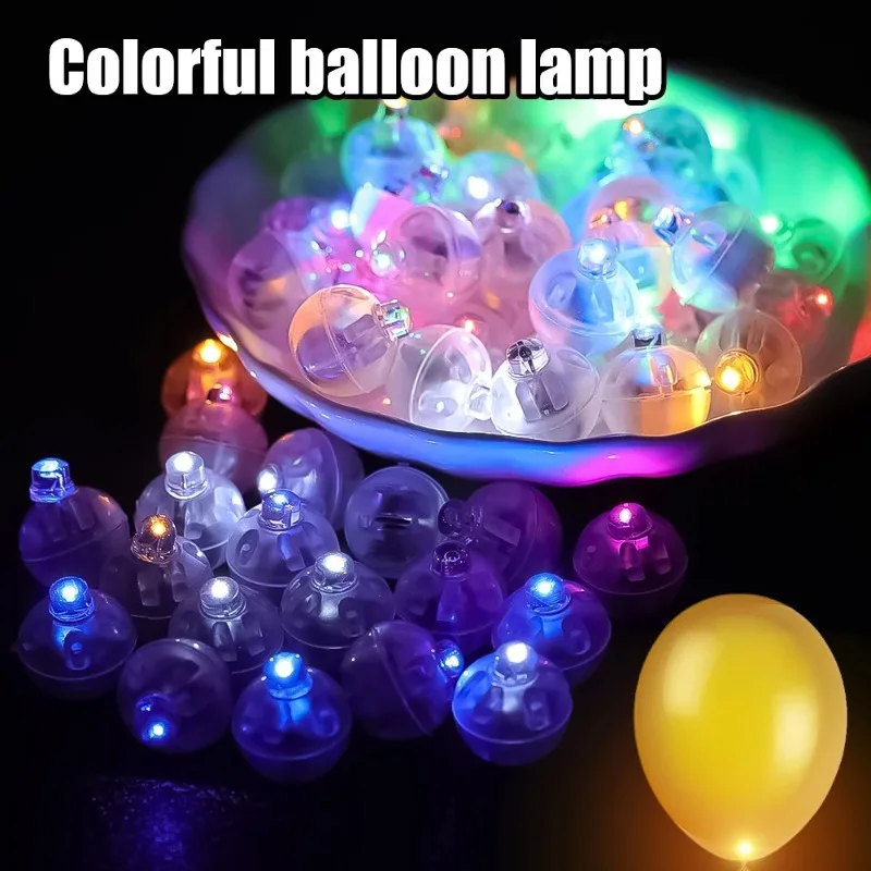 Description Picture 5 of item100/10Pcs Mini LED Round Balloon Light Colorful Luminous Flash Tumbler Ball Lamp Lantern Light Xmas Wedding Party Glow Supplies