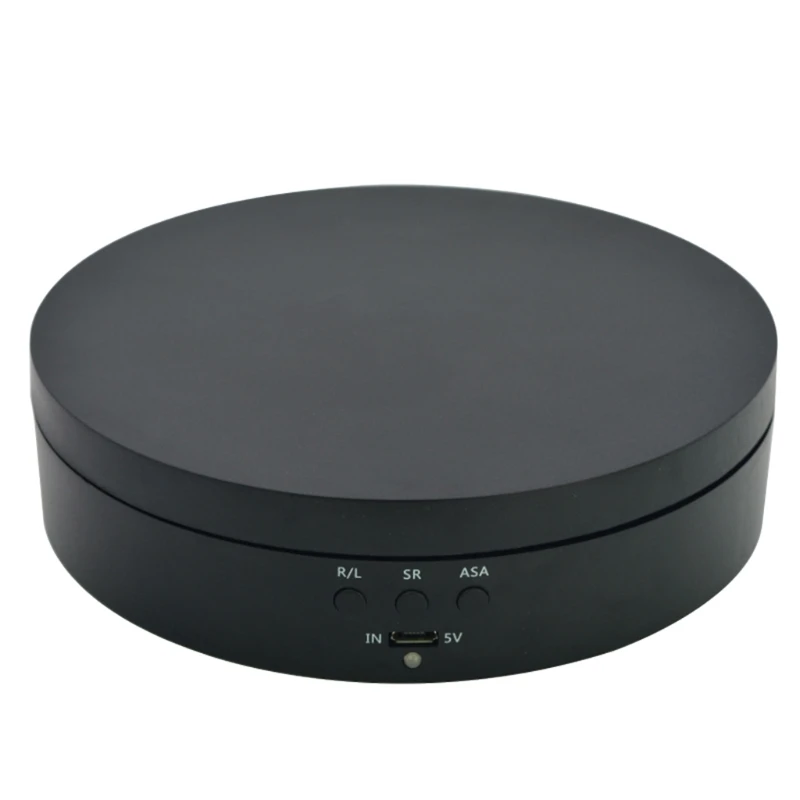 Jewelry Display Stand Rotating Display Stand Rotating Turntable Plate 3 Speeds Electric Rotating Display Stand Mirror 360 Degree Turntable Jewelry Holder Battery/USB Power for Photography Shooting