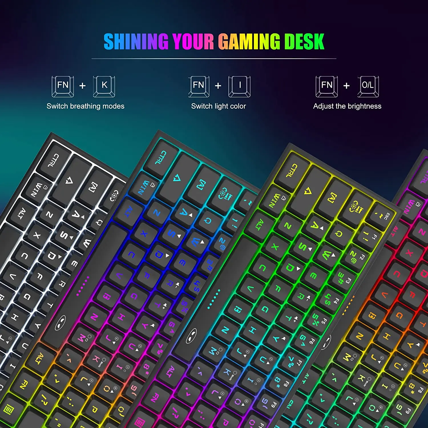 MageGee Mini 60% Gaming/Office Keyboard,TS91 Waterproof Keycap