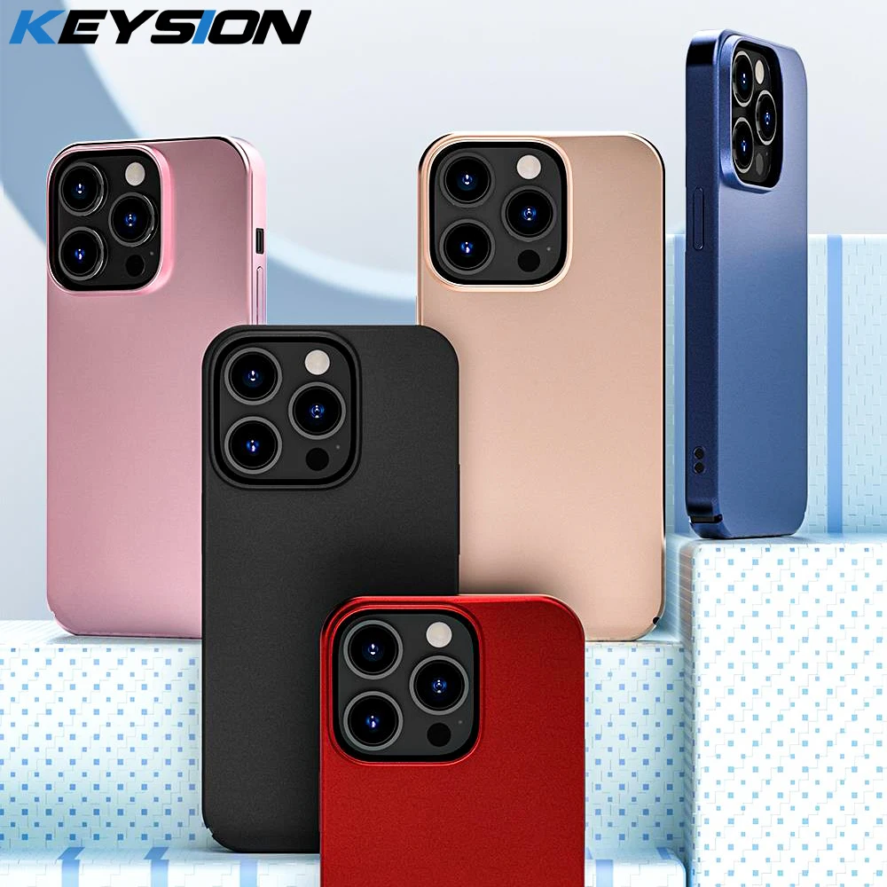

KEYSION Shockproof Matte Case for iPhone 14 Pro Max 14 Plus Hard PC Phone Back Cover for iPhone SE 2022 11 12 Pro Max 12 13 mini