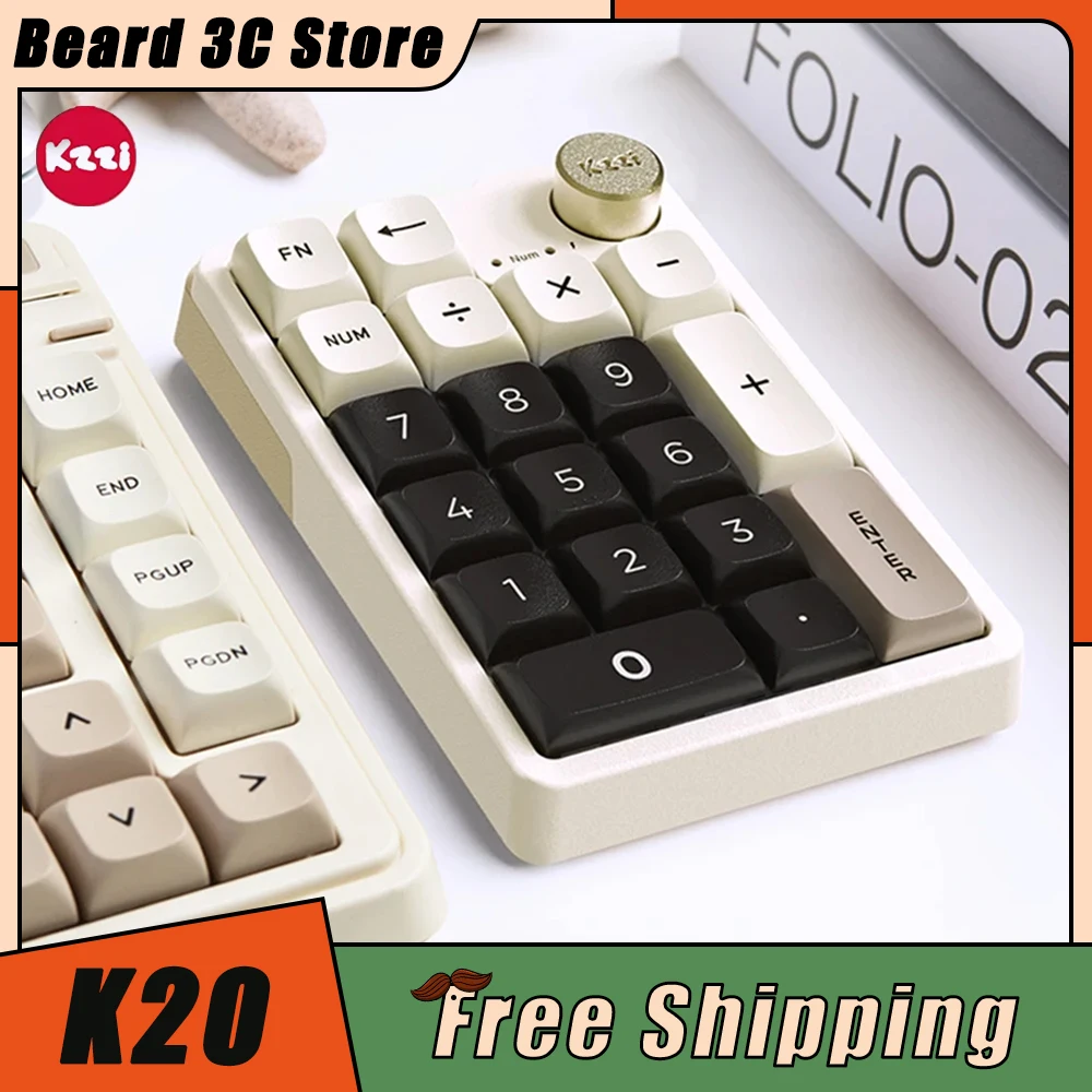 Kzzi K20 Mini Tastiera Tastiera Rgb Tri Mode Tastiera Meccanica 19 Tasti Hot Swap Guarnizione Wireless Pc Gamer Accessori Gamer Gaming