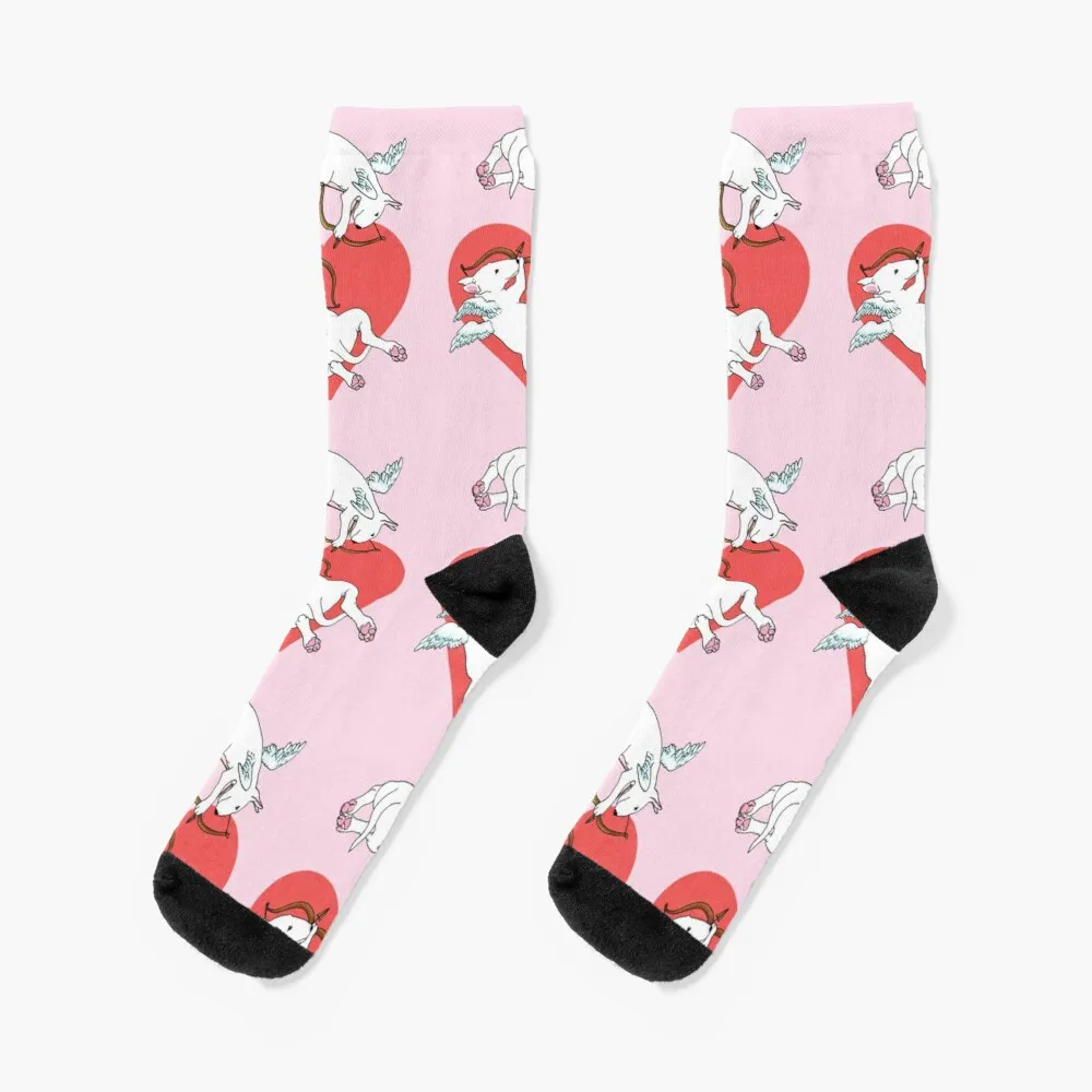 Cupid Bull Terriers Socks Warm Socks For Men