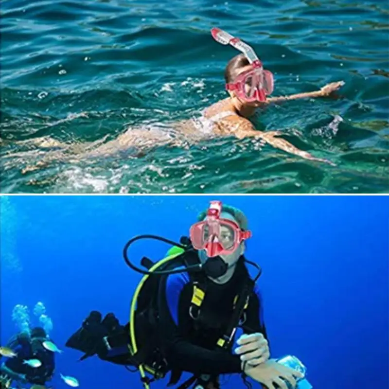 Adult Snorkeling Set Full Dry Top Snorkel Diving Masque Anti-Fog Tempered Glass Scuba Silicone Snorkeling Equipment Adults