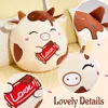 30cm Stuffed Animals Cow Doll Toys Soft Cushion Kawaii White Brown Chocolate Cow Plush Pillow Gift for Girls Children Birthday 4