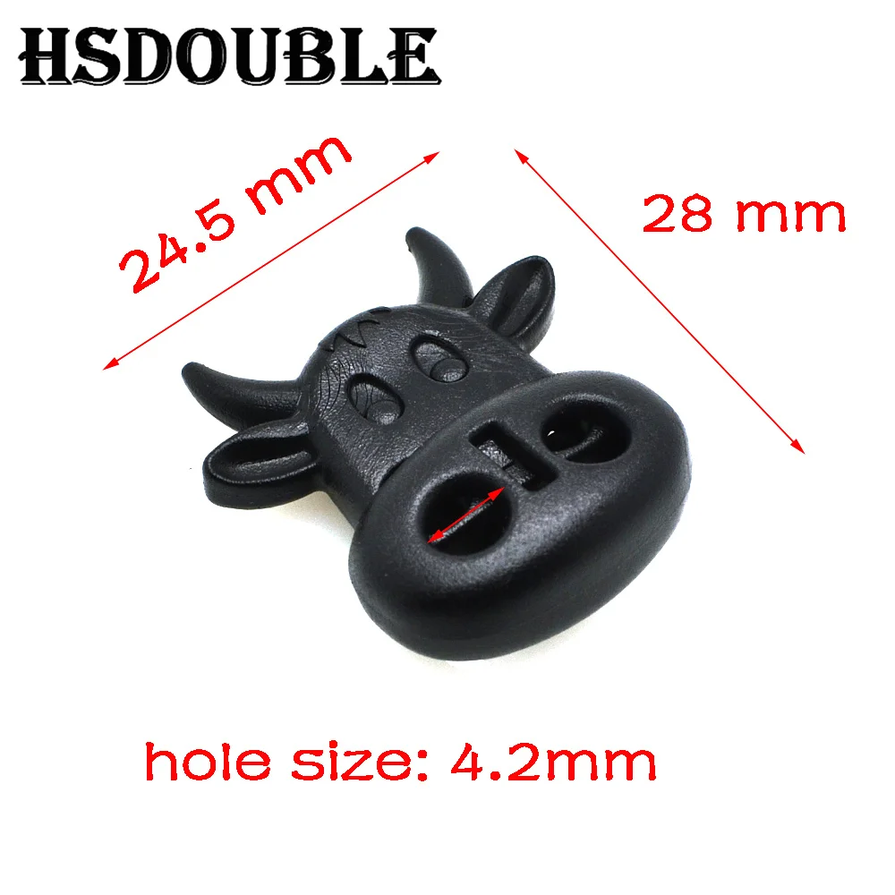Cord lock stopper 10 Pcs/Pack Toggle Clip Plastic Black For Bags/Garments