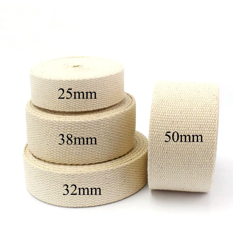 45 mm 1.75 Cotton Canvas Beige colour Reinforced Webbing tape Bag Belt-5  yard