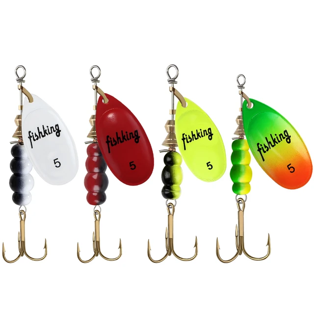 4pcs/pack Metal Fishing Lure Spinner Baits 3.9g 4.6g 7.4g 10.8g